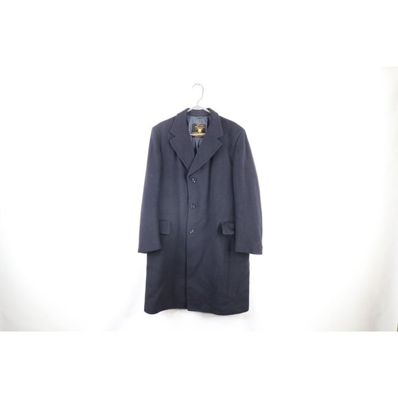 Vintage 50s Union Made Mens 44L Alpacuna Cashmere 3 Button Topcoat Jacket USA